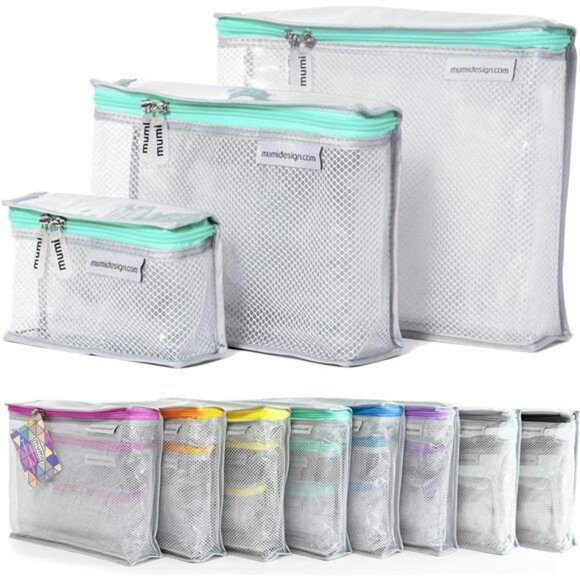 TSA approved clear toiletry bags set travel makeup organizer waterproof pouch wo - Picture 1 of 7